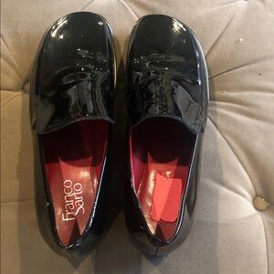 Franco Sarto Men's Glossy Black Loafers